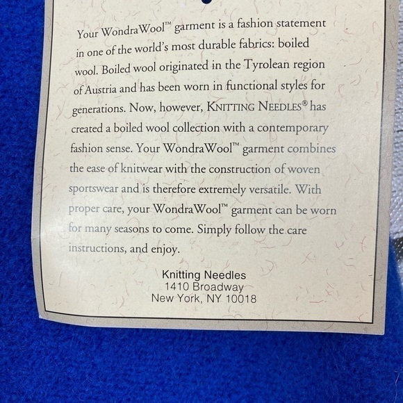 Vintage NWT Wool Sweater Jacket - Picture 6 of 6